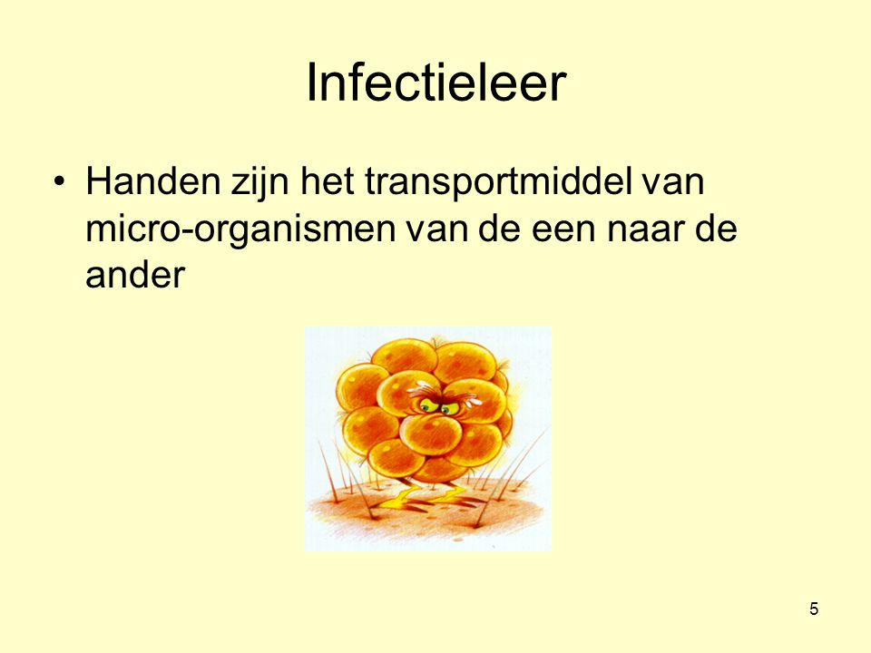 Infectieleer Handen zijn het transportmiddel van micro-organismen van de een naar de ander