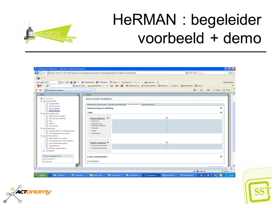HeRMAN : begeleider voorbeeld + demo