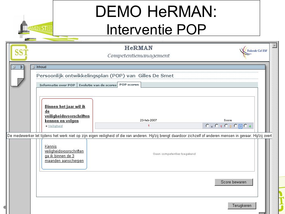 DEMO HeRMAN: Interventie POP