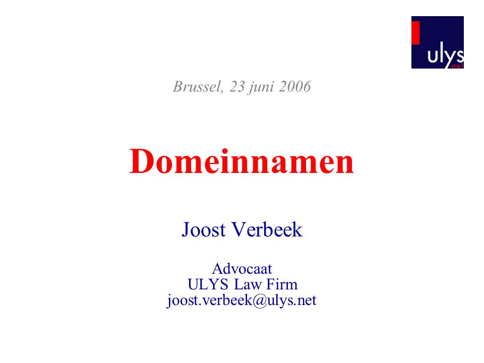 Joost Verbeek Advocaat ULYS Law Firm
