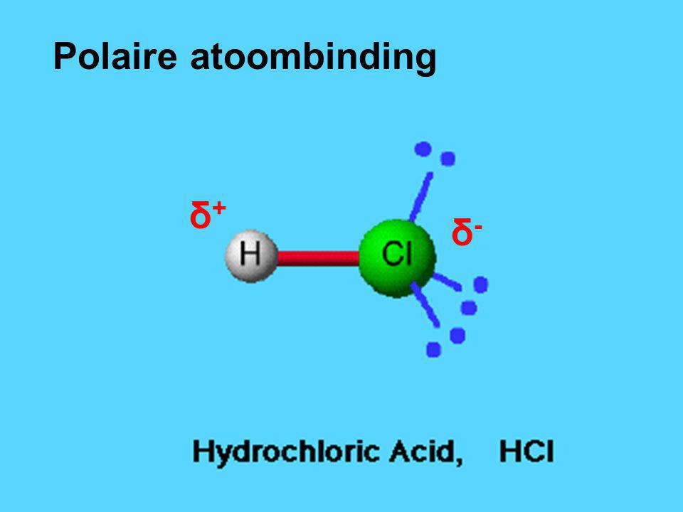 Polaire atoombinding δ+ δ-