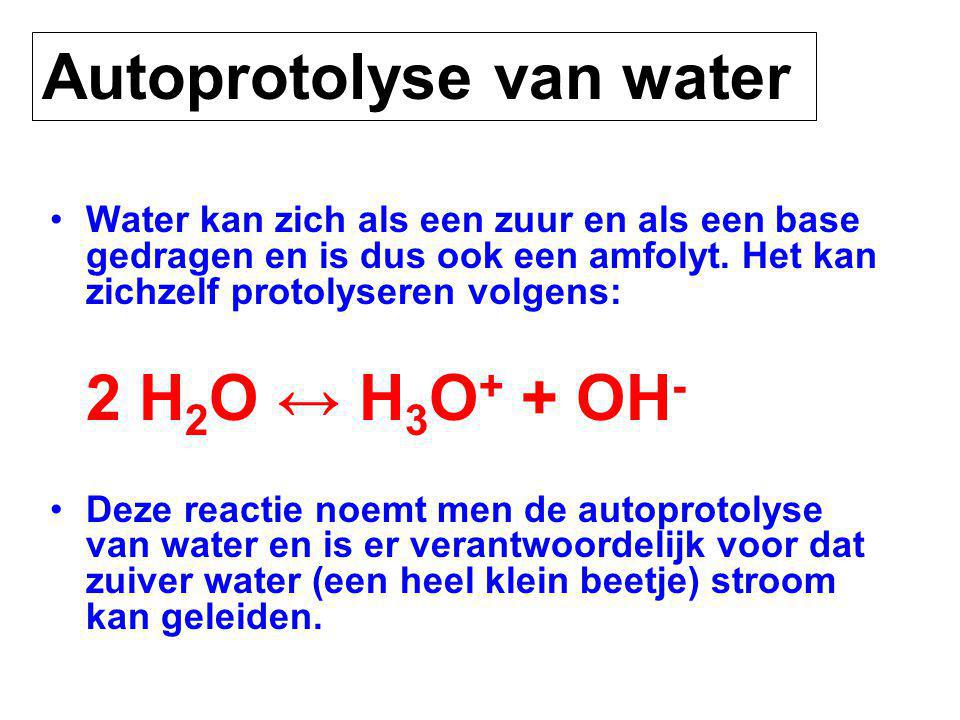 Autoprotolyse van water