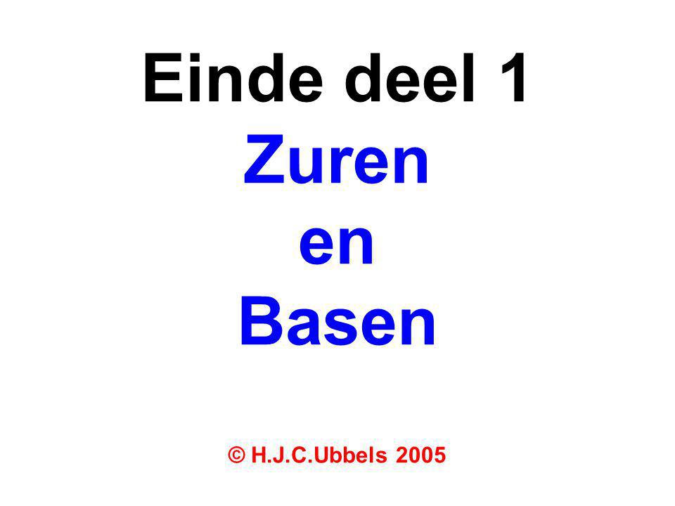 Einde deel 1 Zuren en Basen © H.J.C.Ubbels 2005