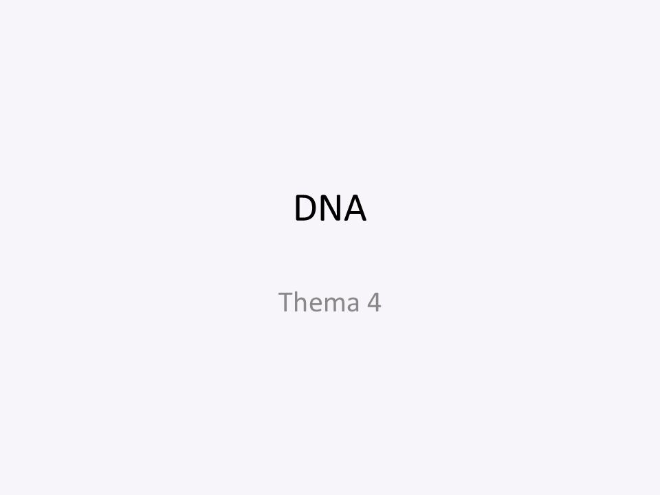 DNA Thema 4