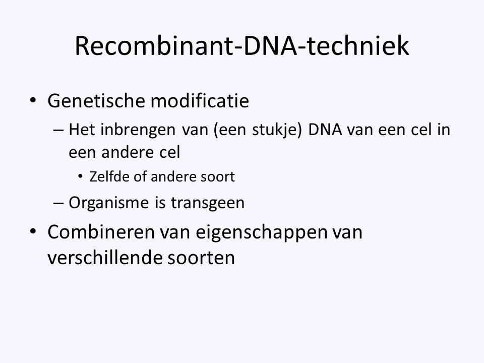 Recombinant-DNA-techniek