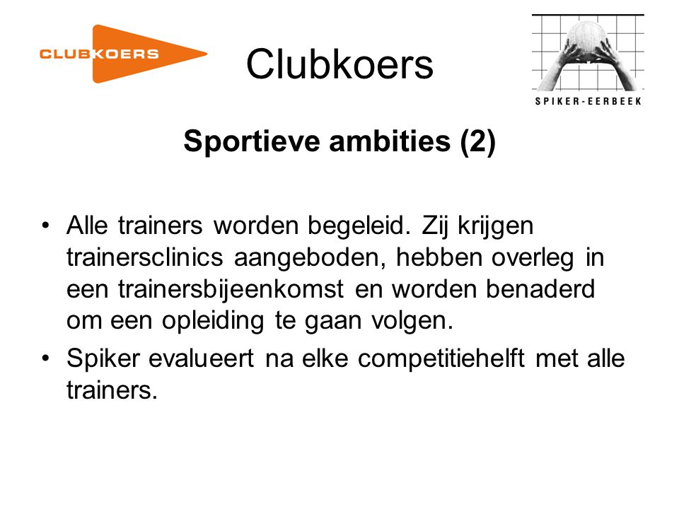 Clubkoers Sportieve ambities (2)