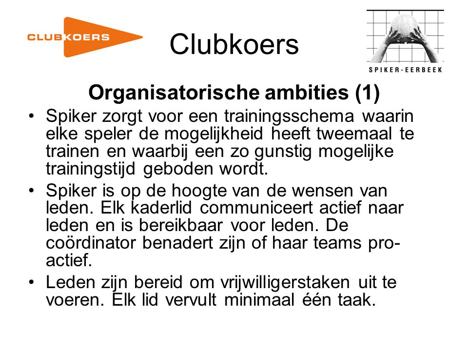 Organisatorische ambities (1)