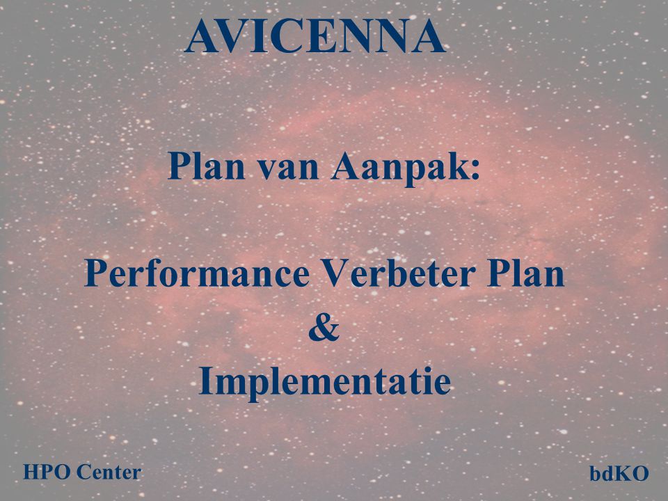Plan van Aanpak: Performance Verbeter Plan & Implementatie