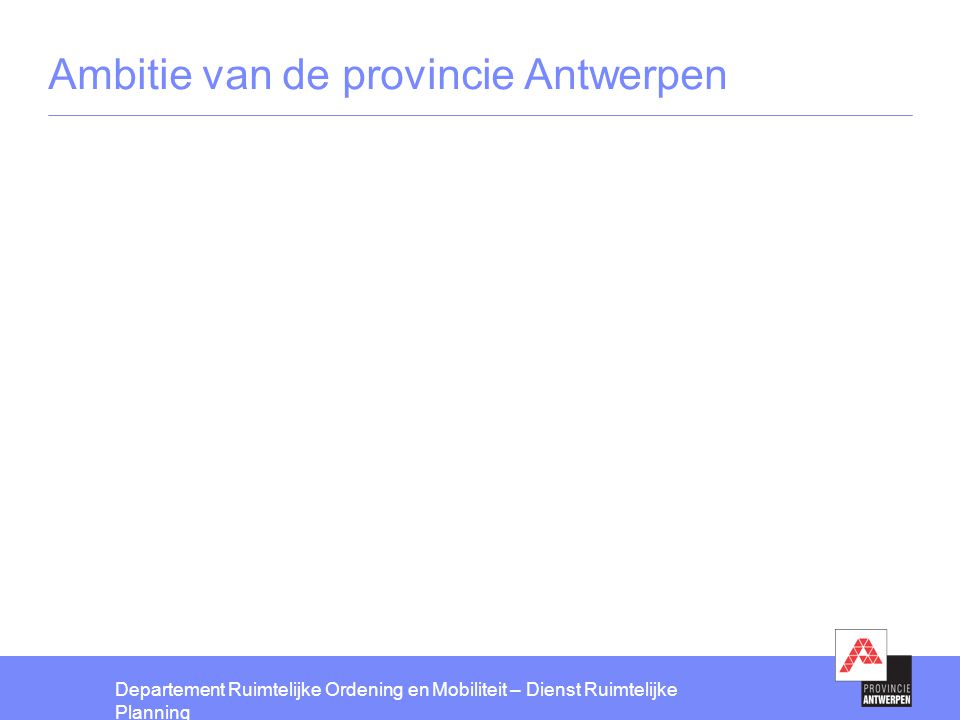 Ambitie van de provincie Antwerpen