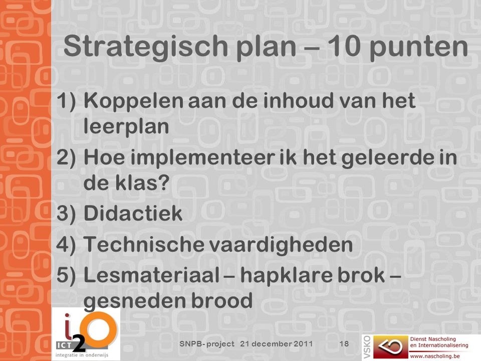 Strategisch plan – 10 punten