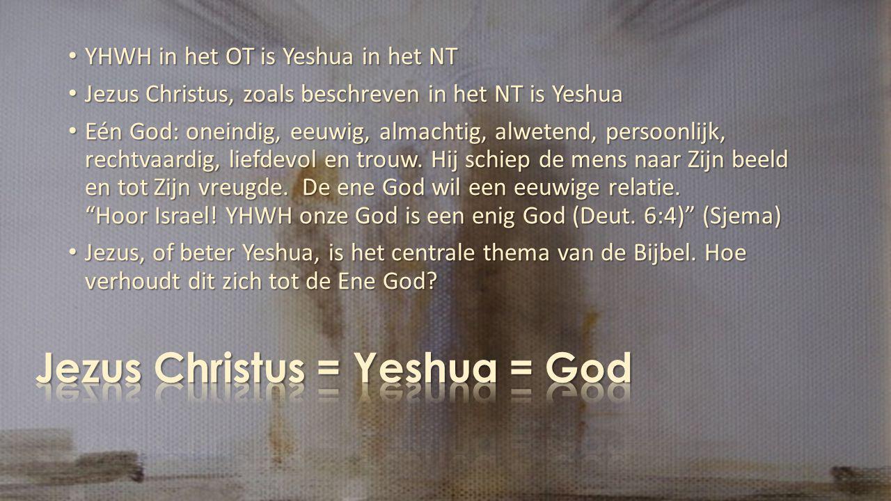 Jezus Christus = Yeshua = God