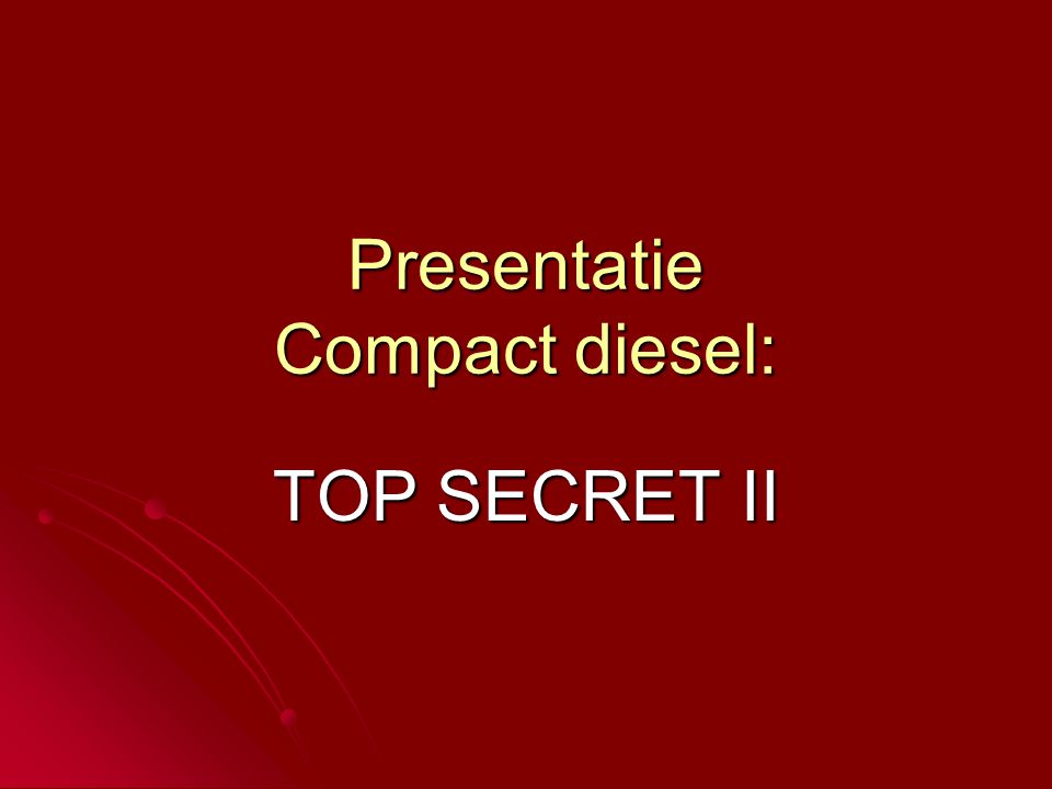 Presentatie Compact diesel: