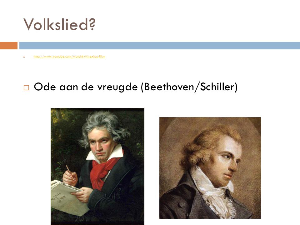 Volkslied Ode aan de vreugde (Beethoven/Schiller)