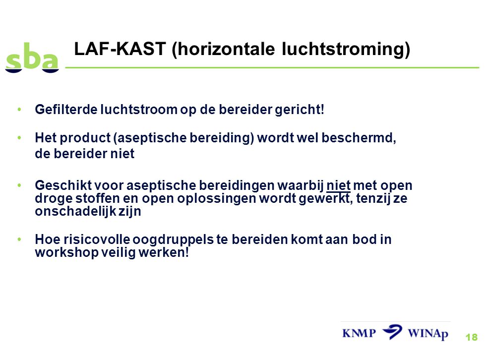 LAF-KAST (horizontale luchtstroming)