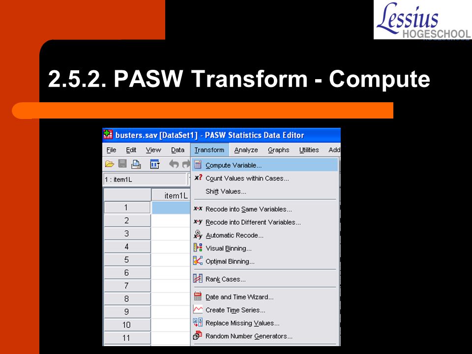 PASW Transform - Compute