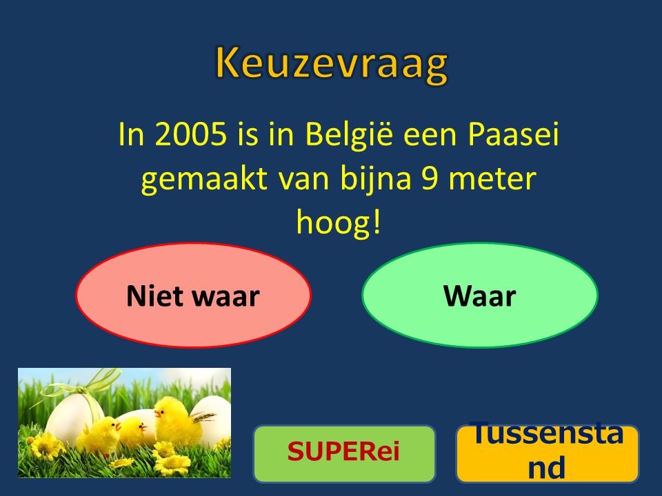 In 2005 is in België een Paasei gemaakt van bijna 9 meter hoog!