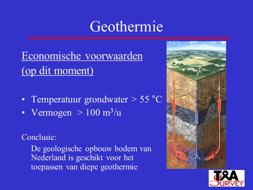 Geothermie Economische voorwaarden (op dit moment)