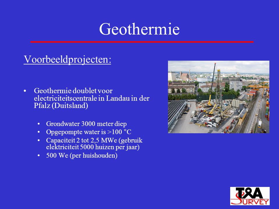 Geothermie Voorbeeldprojecten: