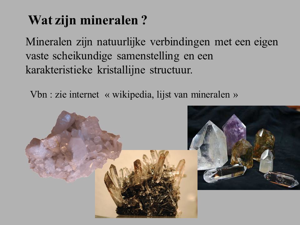 Wat zijn mineralen