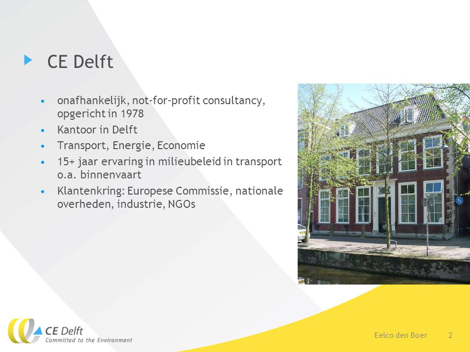 CE Delft onafhankelijk, not-for-profit consultancy, opgericht in 1978