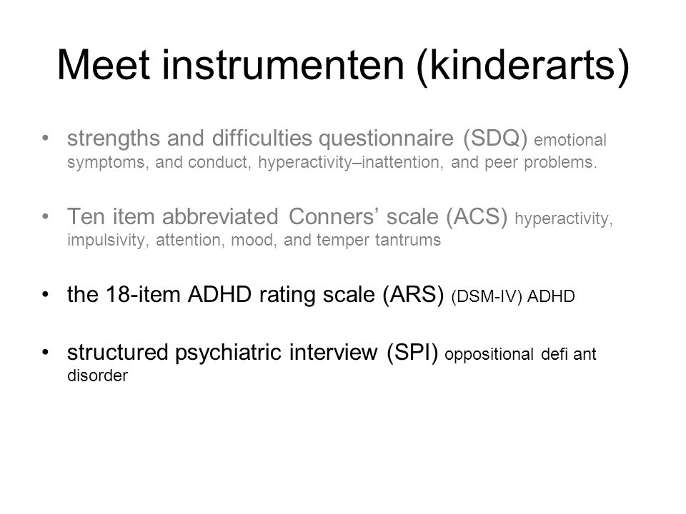 Meet instrumenten (kinderarts)