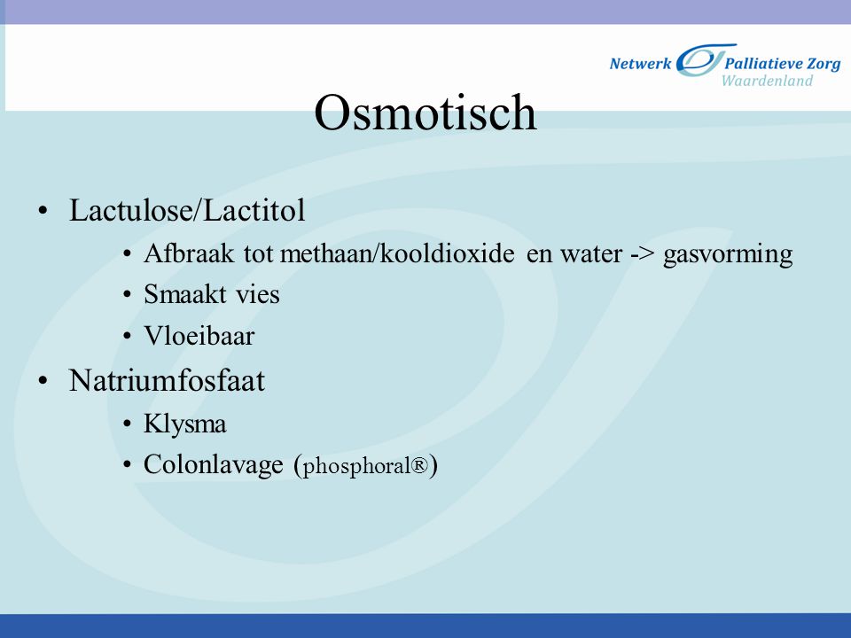Osmotisch Lactulose/Lactitol Natriumfosfaat