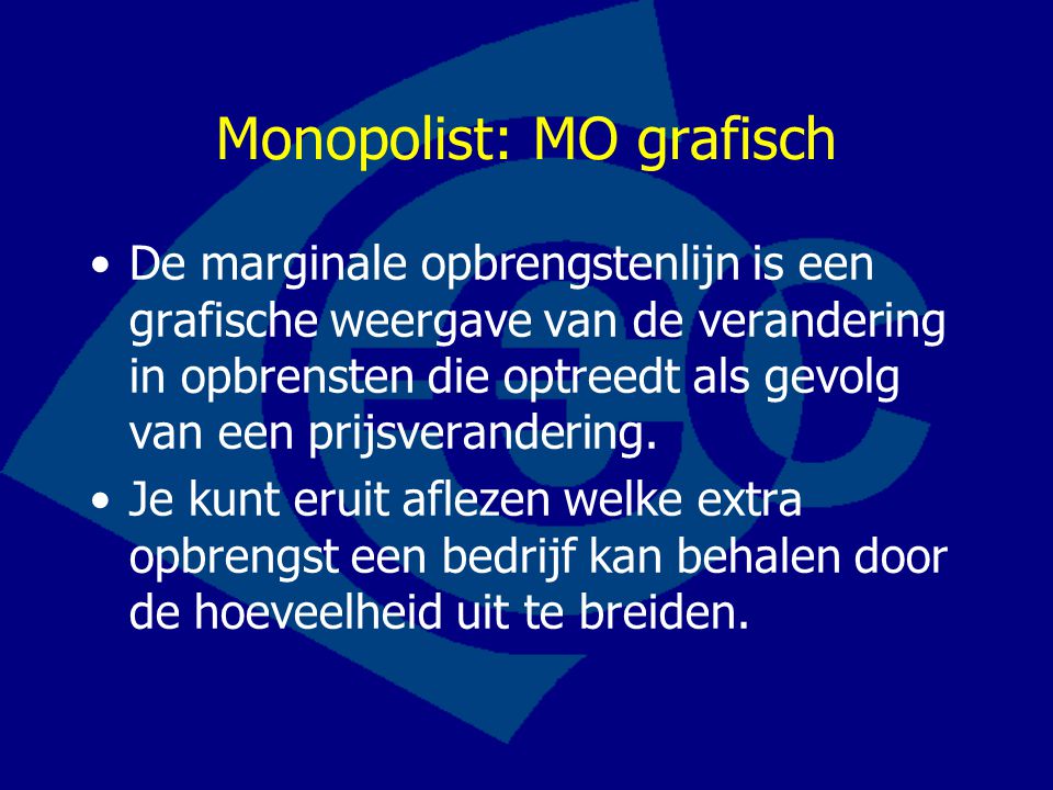 Monopolist: MO grafisch