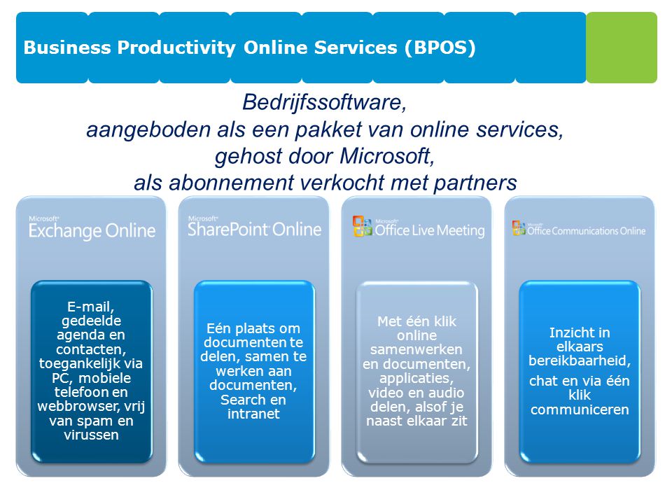 Business Productivity Online Services (BPOS)