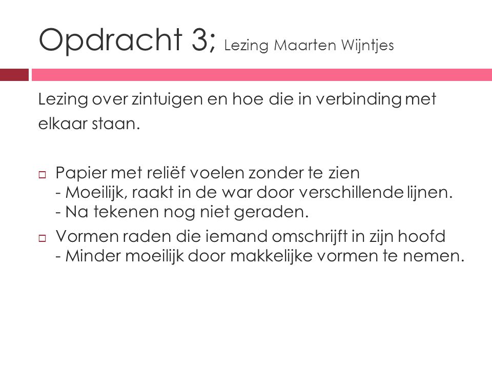 Opdracht 3; Lezing Maarten Wijntjes