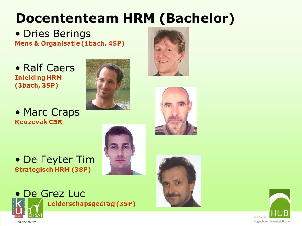 Docententeam HRM (Bachelor)