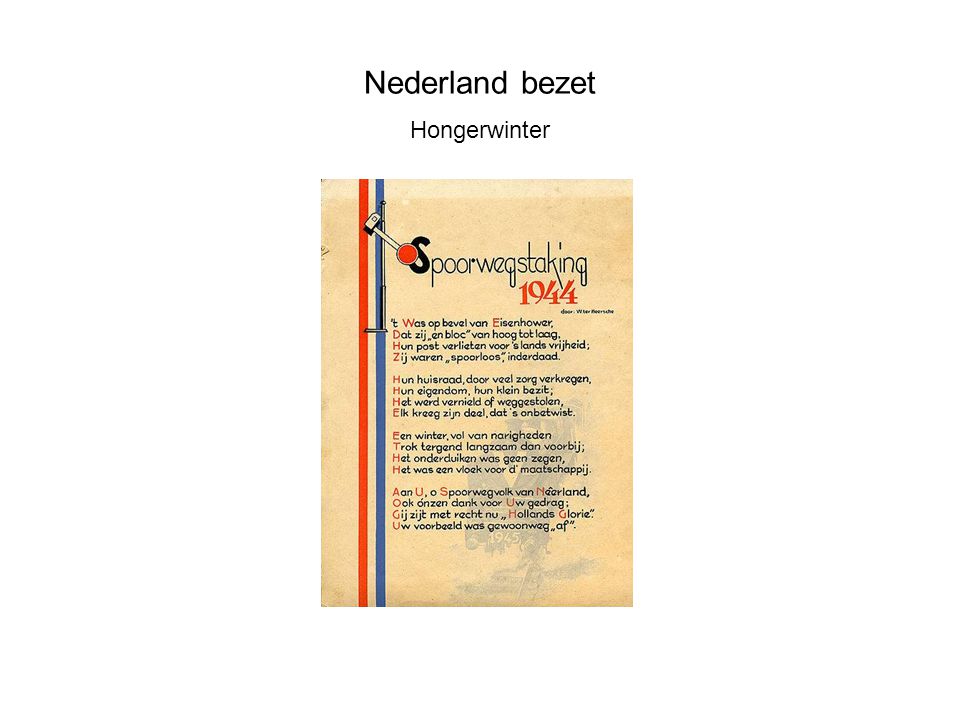 Nederland bezet Hongerwinter