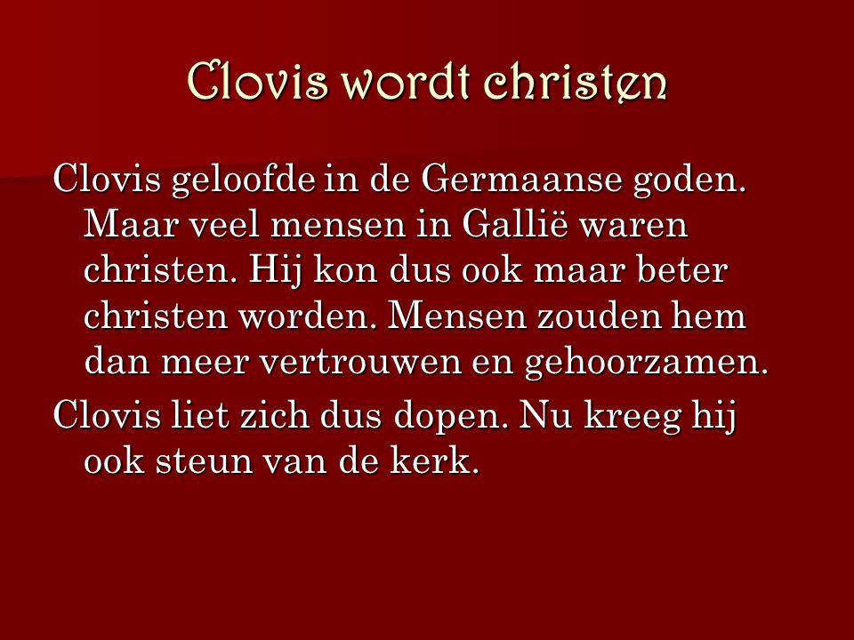 Clovis wordt christen
