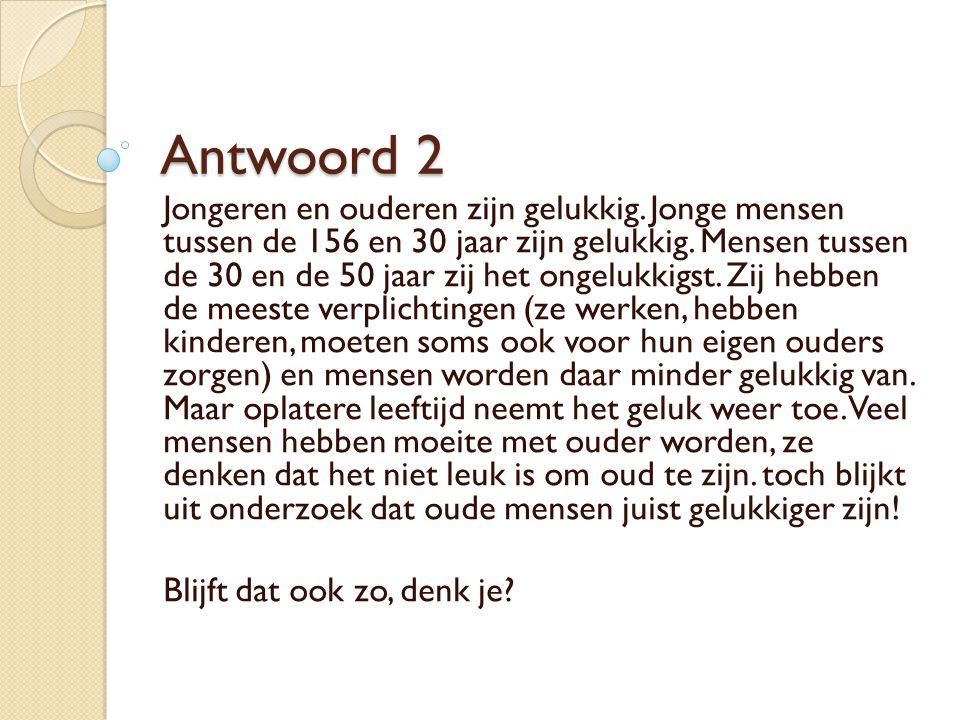 Antwoord 2