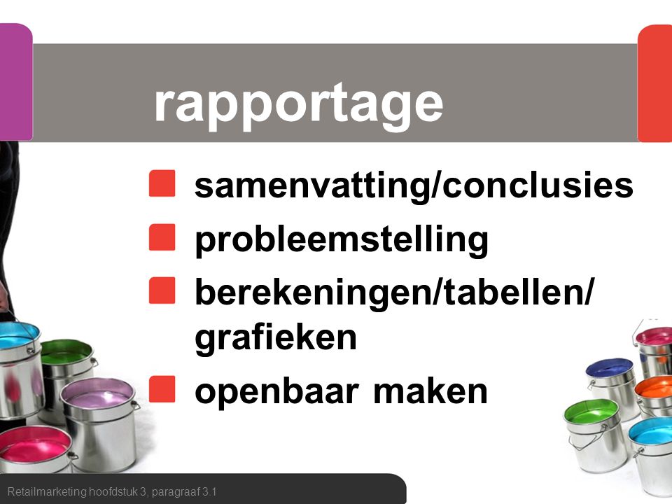 rapportage samenvatting/conclusies probleemstelling