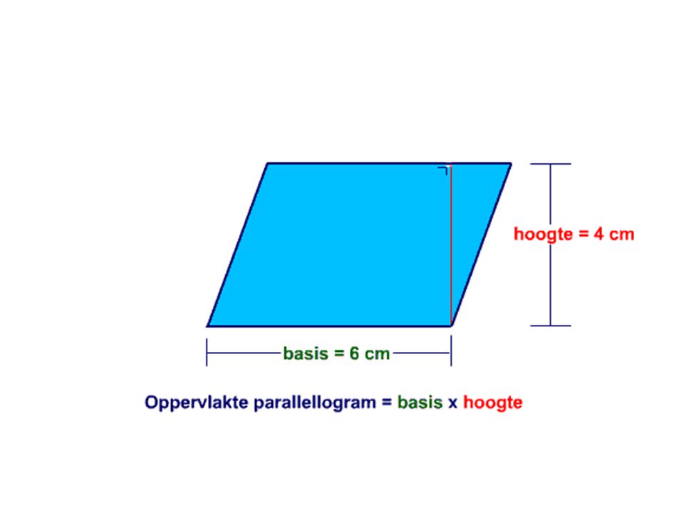 oppervlakte parallellogram