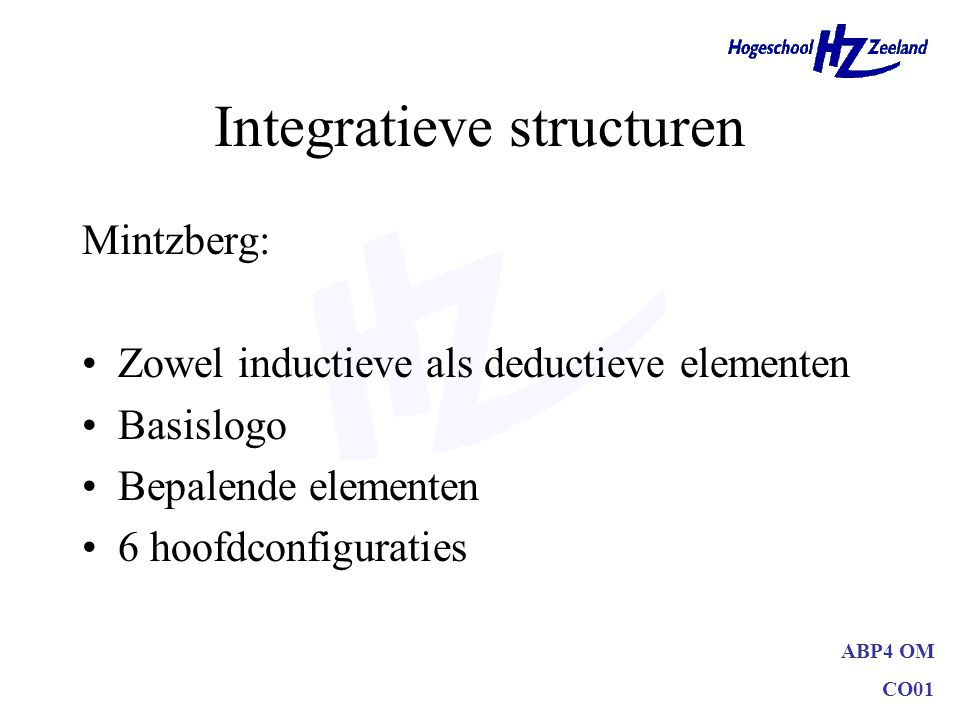 Integratieve structuren