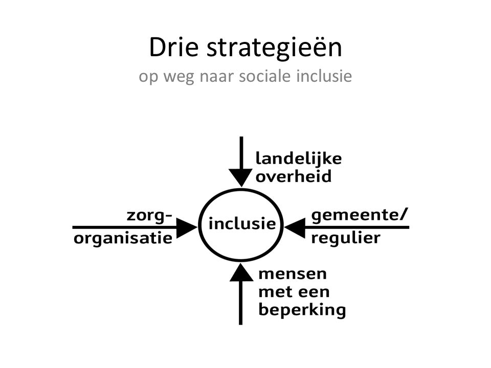 Drie strategieën op weg naar sociale inclusie