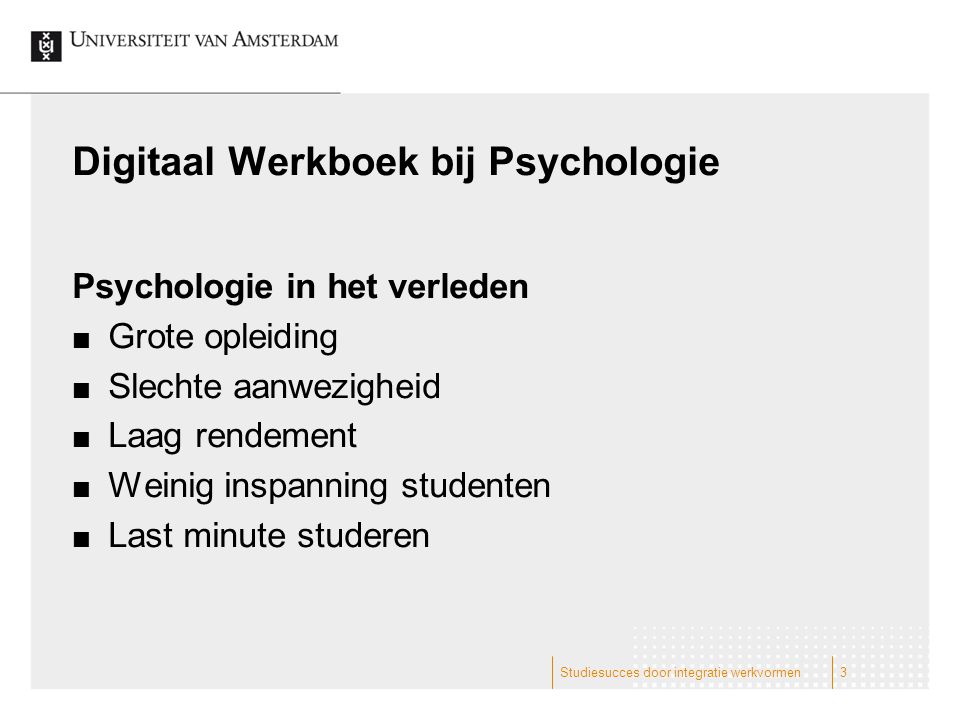 Digitaal Werkboek bij Psychologie