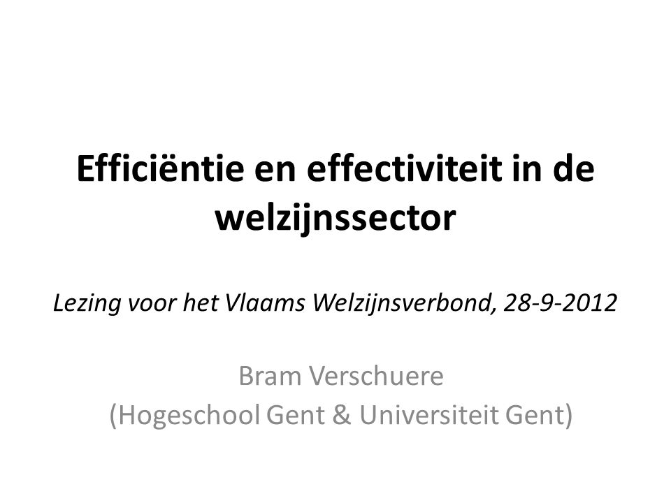 Bram Verschuere (Hogeschool Gent & Universiteit Gent)