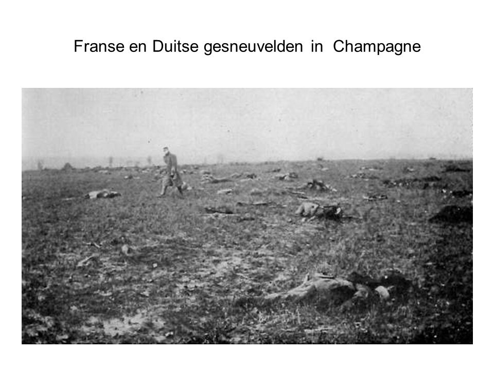 Franse en Duitse gesneuvelden in Champagne