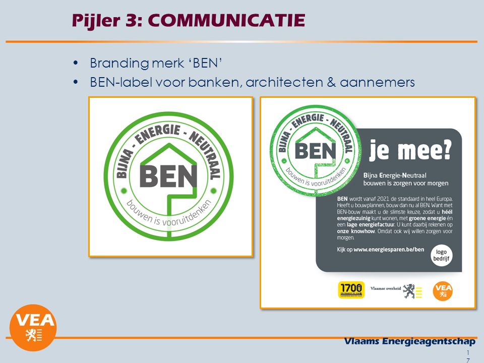 Pijler 3: COMMUNICATIE Branding merk ‘BEN’
