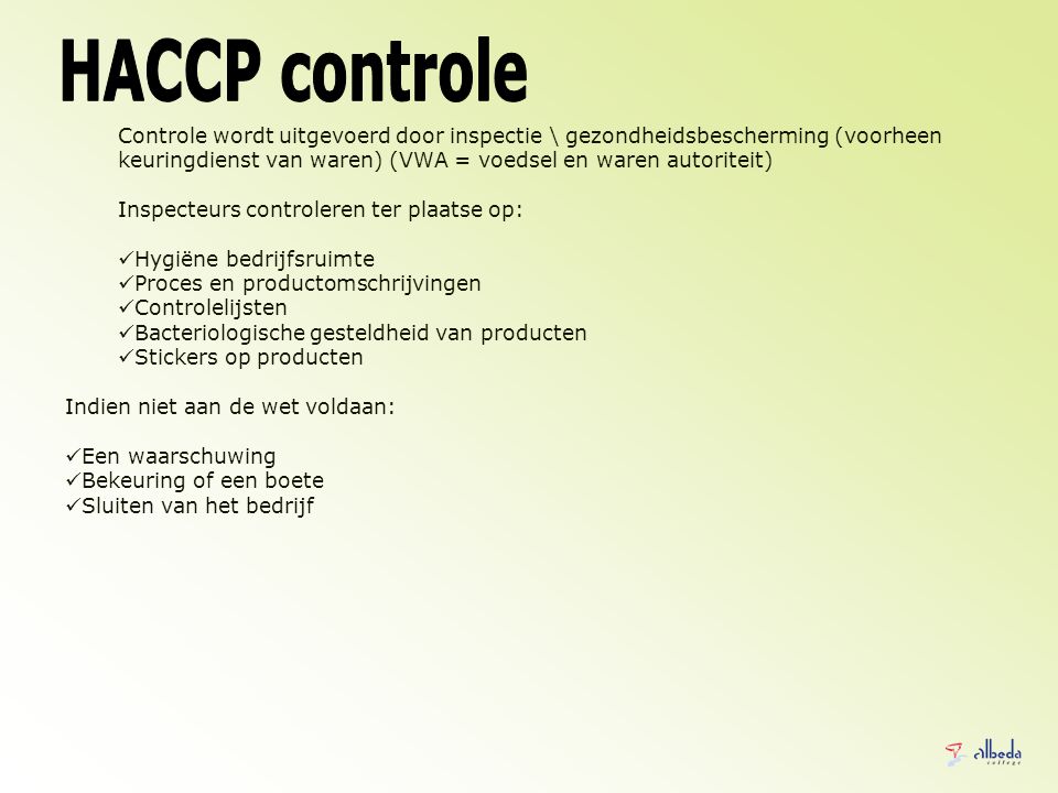 HACCP controle
