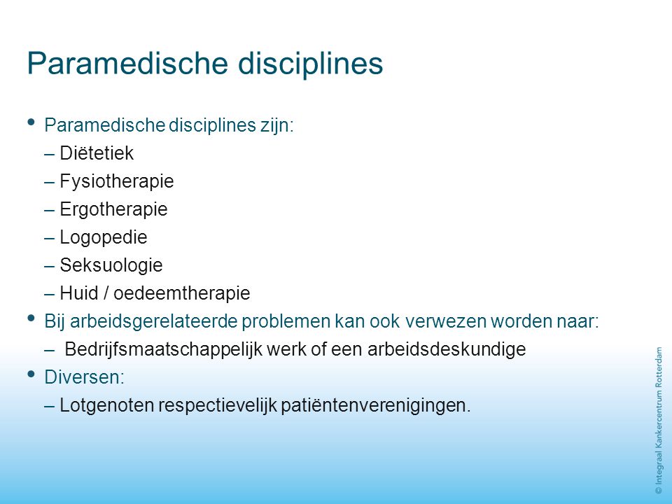 Paramedische disciplines