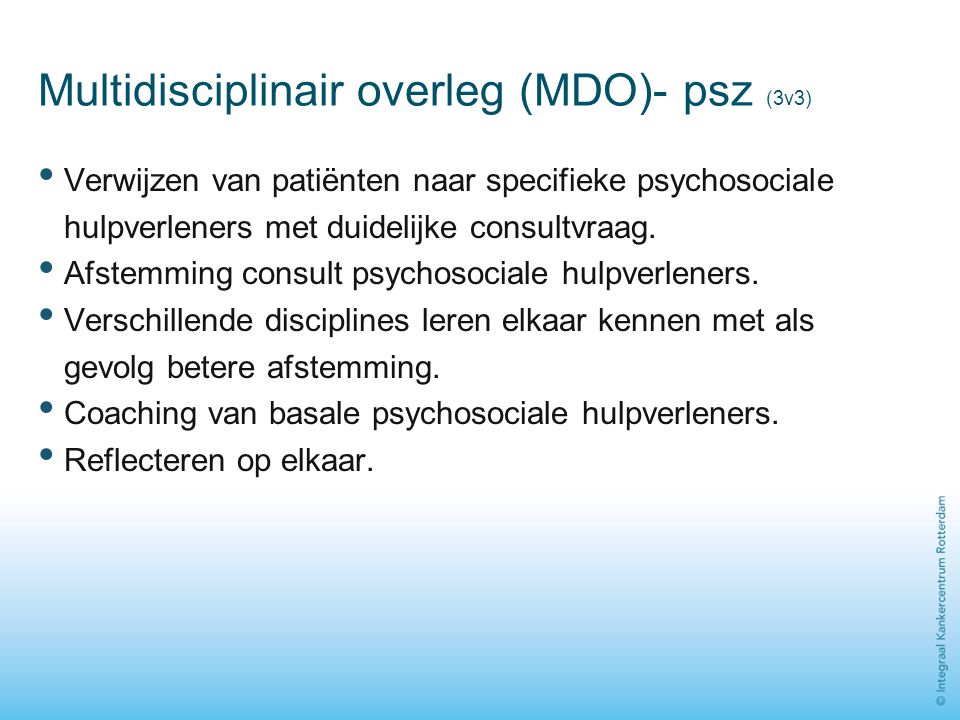 Multidisciplinair overleg (MDO)- psz (3v3)