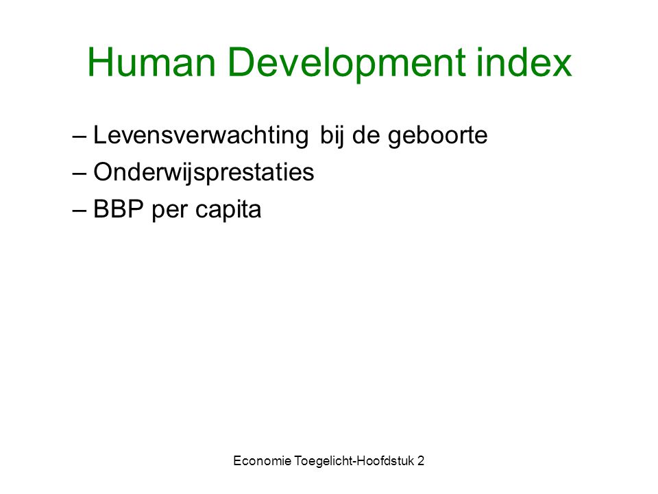 Human Development index