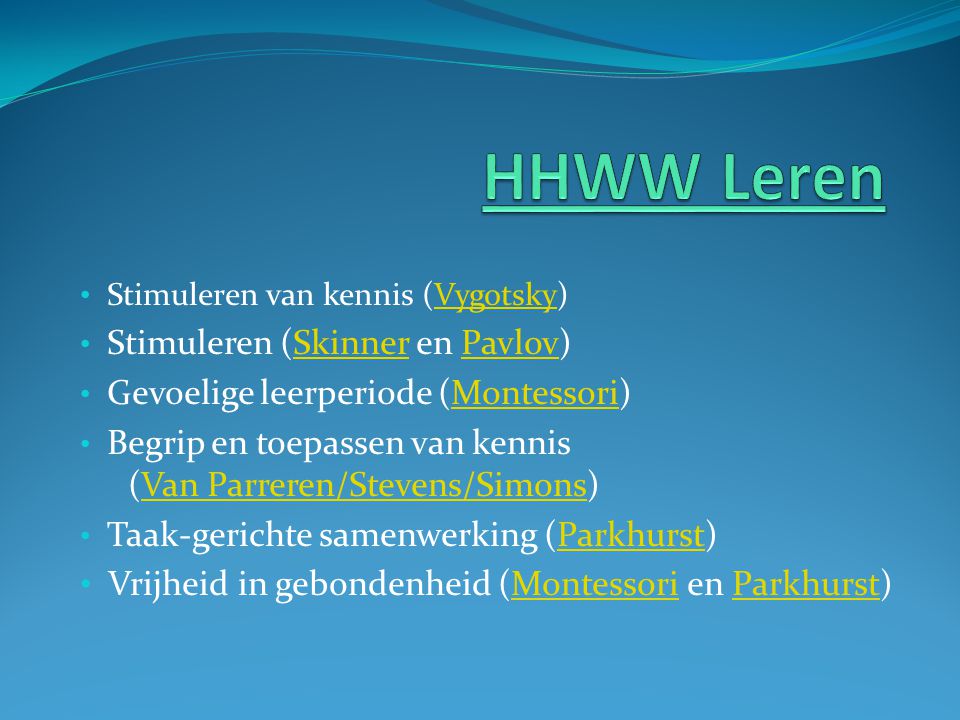 HHWW Leren (Van Parreren/Stevens/Simons)