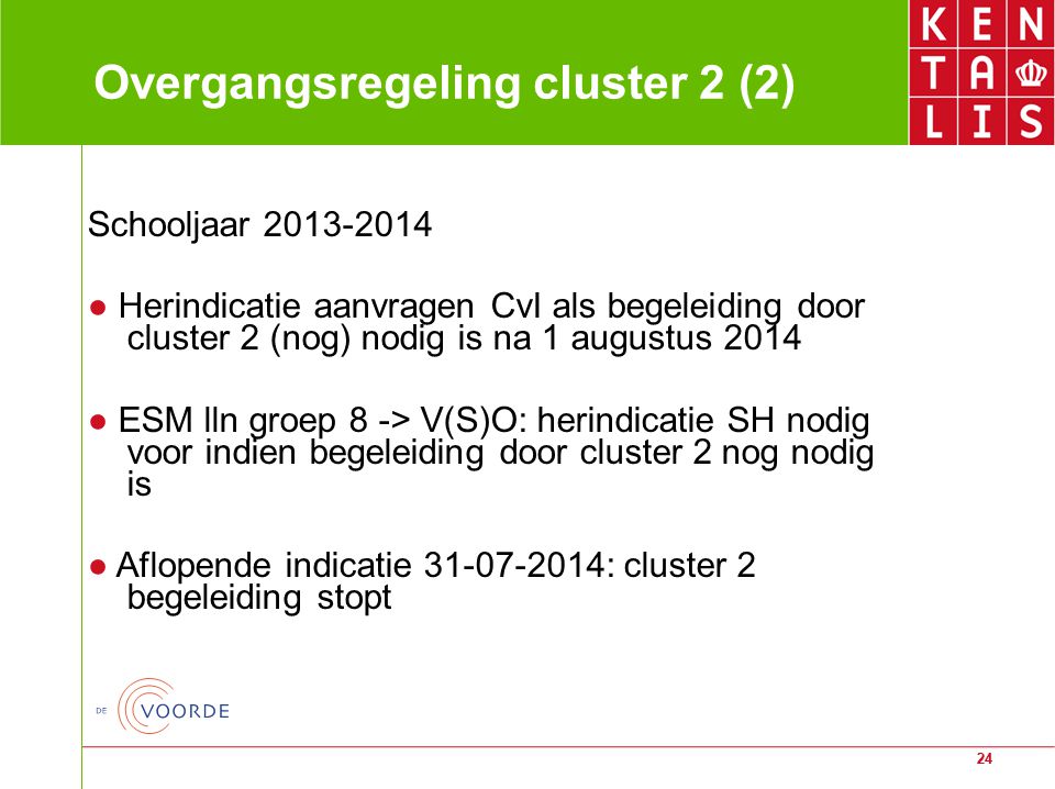 Overgangsregeling cluster 2 (2)