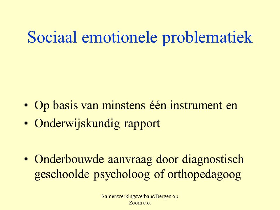 Sociaal emotionele problematiek