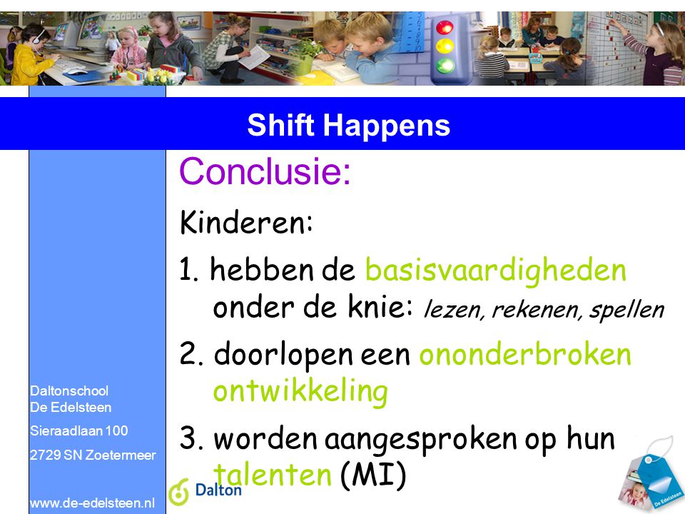 Conclusie: Shift Happens Kinderen: