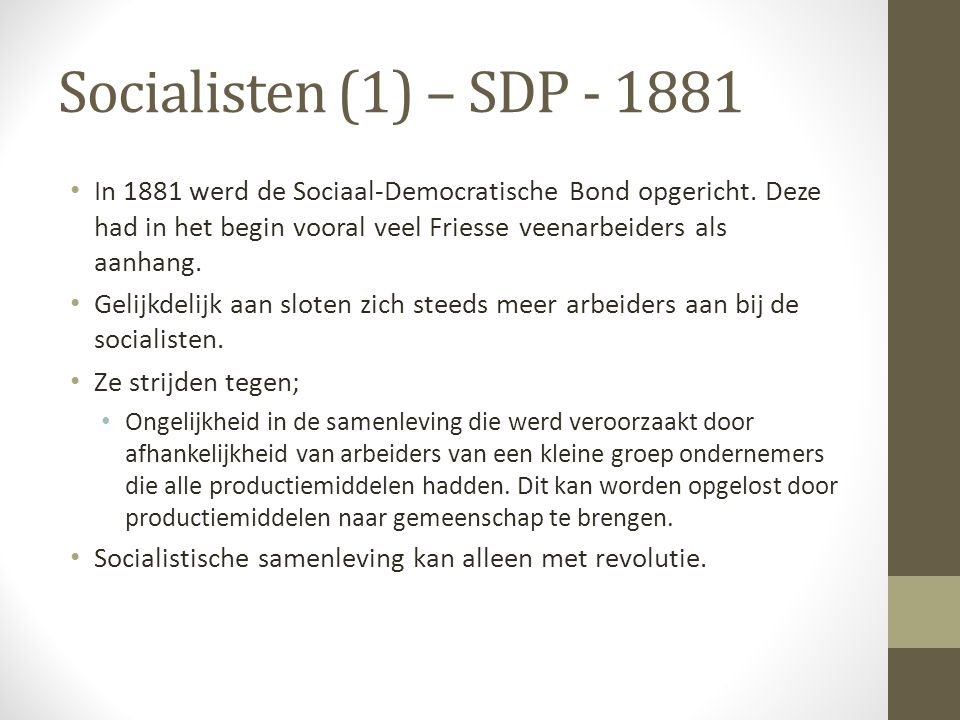 Socialisten (1) – SDP
